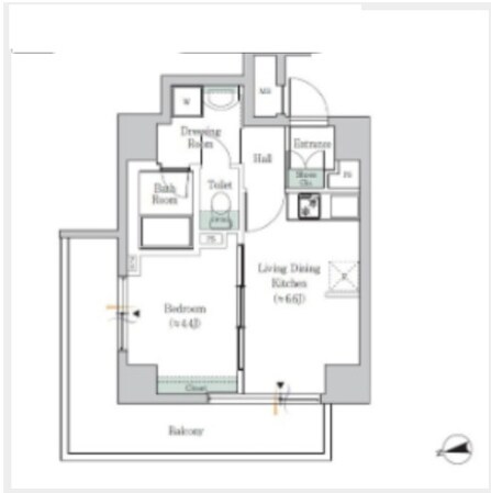 ONE ROOF FLAT TOGOSHIの物件間取画像